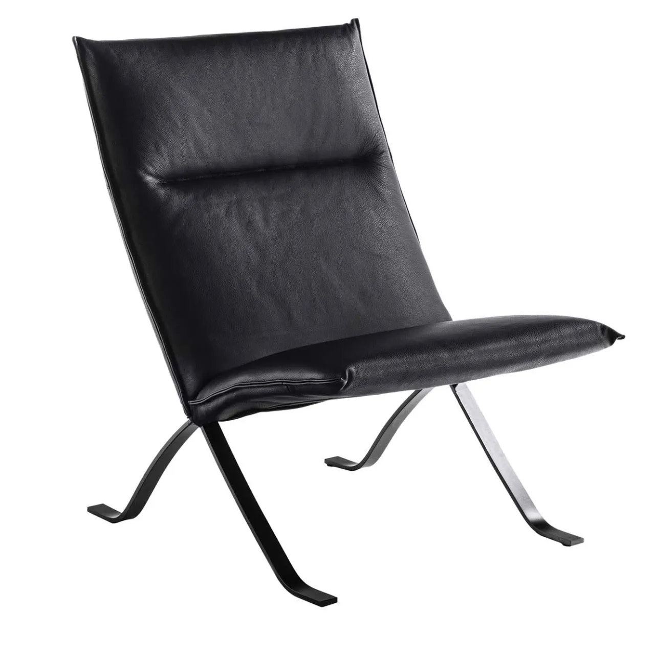 Enrico Pellizzoni Chaises<Mood Black Leather Chaise Longue