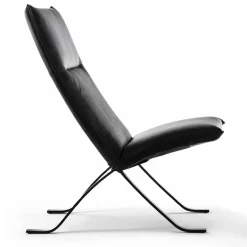 Enrico Pellizzoni Chaises<Mood Black Leather Chaise Longue