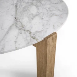 Durame Side Tables<Moon 2 Round White Marble Side Table