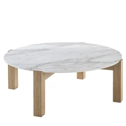 Durame Coffee Tables<Moon 1 Round White Marble Coffee Table