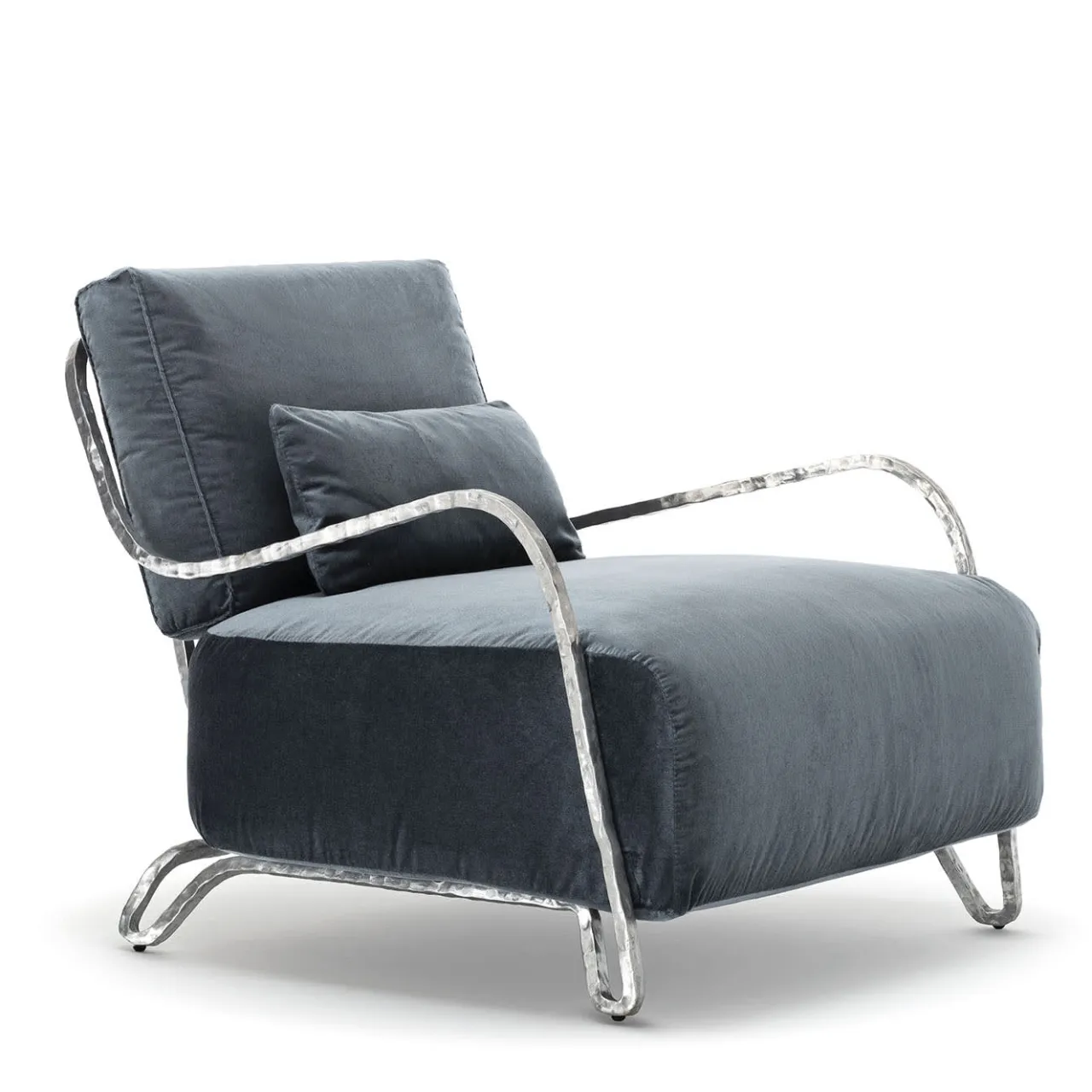 Exteta Outdoor Armchairs<Moonlight Blue and Silver Low Armchair