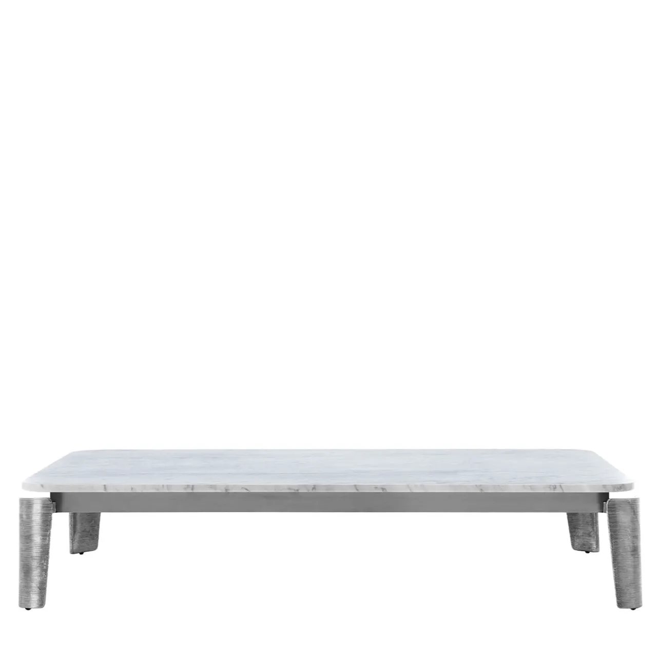 Exteta Outdoor Coffee Tables<Moonlight Carrara Marble & Aluminum Outdoor Coffee Table