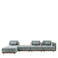Giorgetti Outdoor Sofas & Benches<Moorea Key West Modular Blue Outdoor Sofa #1
