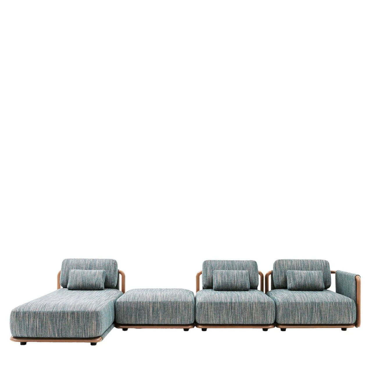 Giorgetti Outdoor Sofas & Benches<Moorea Key West Modular Blue Outdoor Sofa #1
