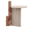 MMOOS. Side Tables<Mostro Iii Rosa Peralba Marble And Travertine Side Table