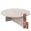 MMOOS. Coffee Tables<Mostro Iv Rosa Peralba Marble And Travertine Coffee Table