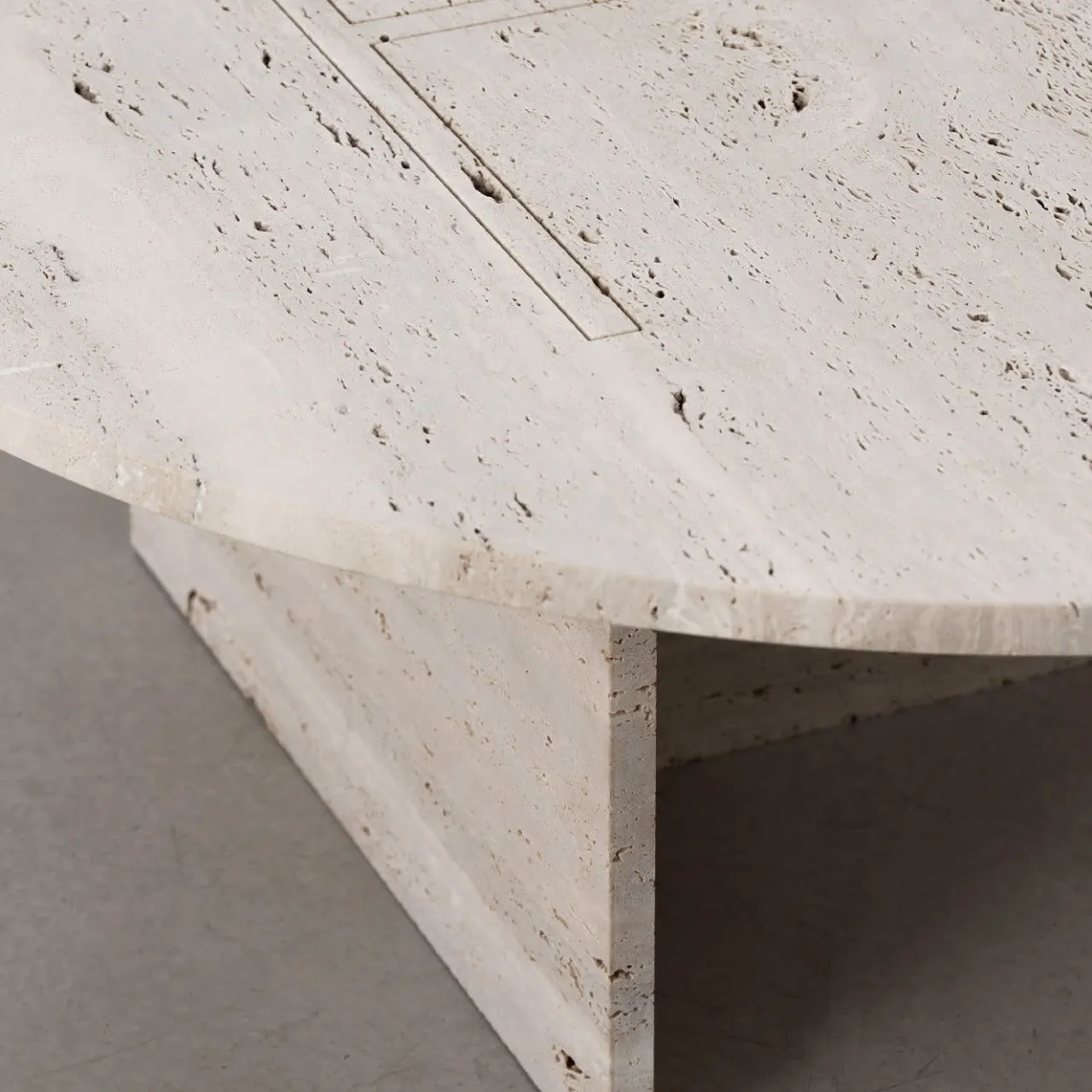 MMOOS. Coffee Tables<Mostro Iv Rosa Peralba Marble And Travertine Coffee Table