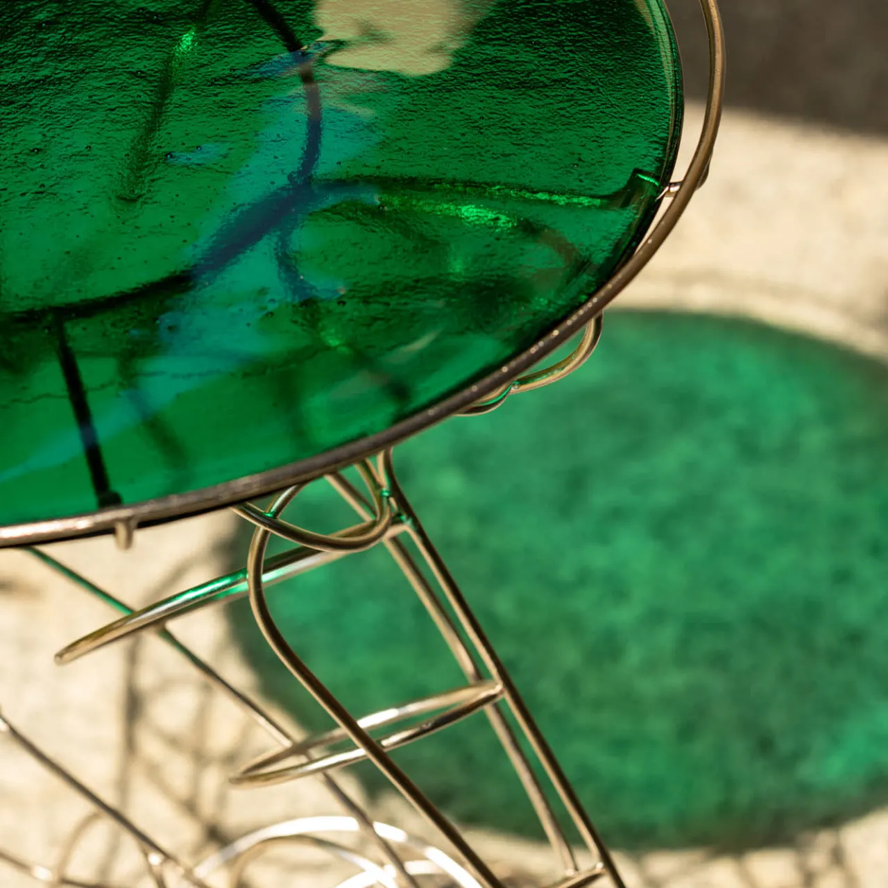 Alice Crepaldi Bistro Tables<Mr Joe Metal High Table with Murano Glass Top