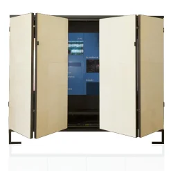Revolution Archstudio Cabinets<Ms. Chang Dark Oak And Leather-Parchment Cabinet