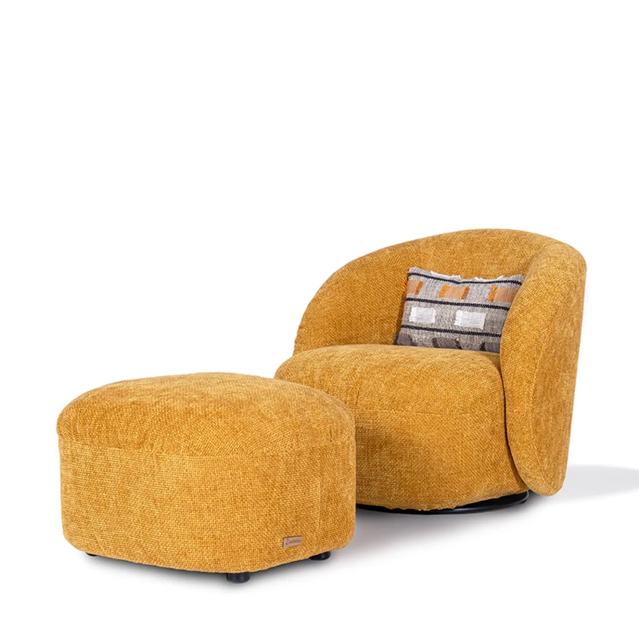 Mantellassi 1926 Ottomans & Poufs<Muffin yellow pouf