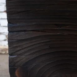 Riccardo Monte Benches<Mykonos Undercut Charred Dark Finish Cedar Wood Bench