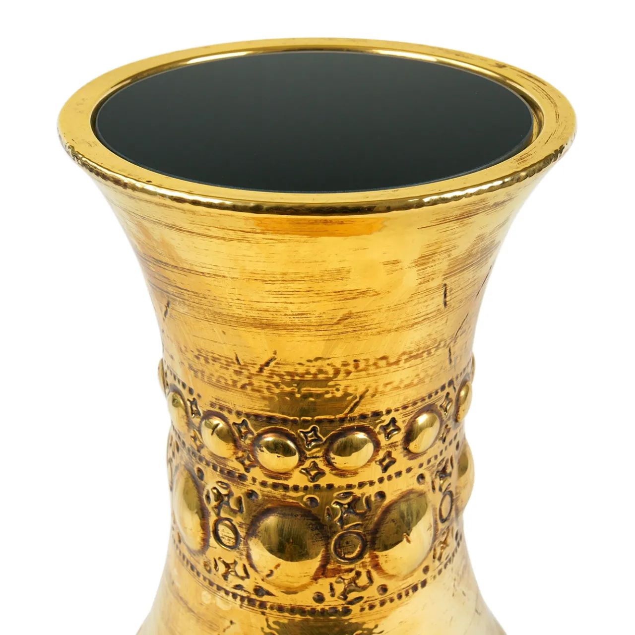 deBlona Side Tables<Myra Gold Ceramic Side Table by Gabriele Mengoni
