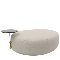 Marioni Ottomans & Poufs<Mythos Ottoman with Glass Side Table