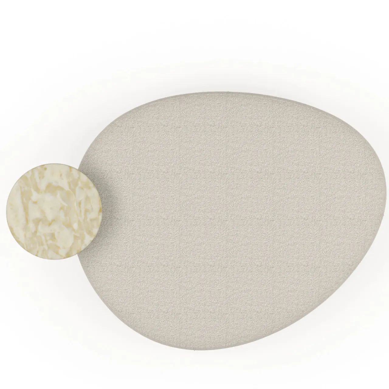 Marioni Ottomans & Poufs<Mythos Ottoman with Marble Side Table