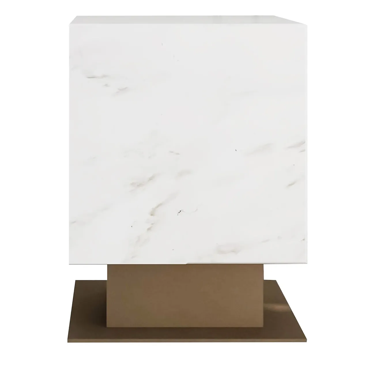 L'Eccesso Side Tables<Nahul Calacatta White Marble With Metal Base Side Table
