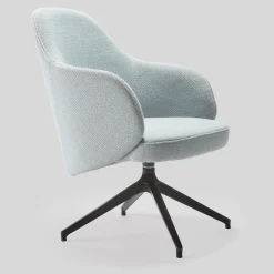 Livoni 1895 Office Chairs<Nantes Blue Swivel Armchair by Balutto Associati