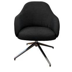 Livoni 1895 Office Chairs<Nantes Dark Gray Swivel Armchair by Balutto Associati