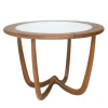 Il Giardino di Legno Outdoor Coffee Tables<Nanto Round wood Outdoor Coffee Table with glass top