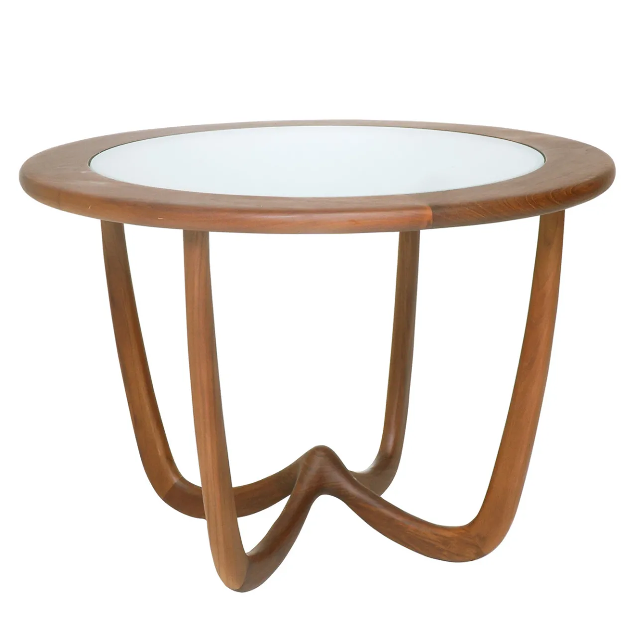 Il Giardino di Legno Outdoor Coffee Tables<Nanto Round wood Outdoor Coffee Table with glass top