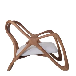 Il Giardino di Legno Outdoor Armchairs<Nanto White Wood Outdoor Lounge Armchair