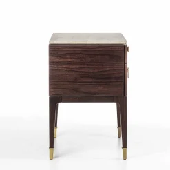 Galimberti Nino Nightstands<Nara Brown Wood Nightstand