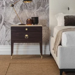 Galimberti Nino Nightstands<Nara Brown Wood Nightstand