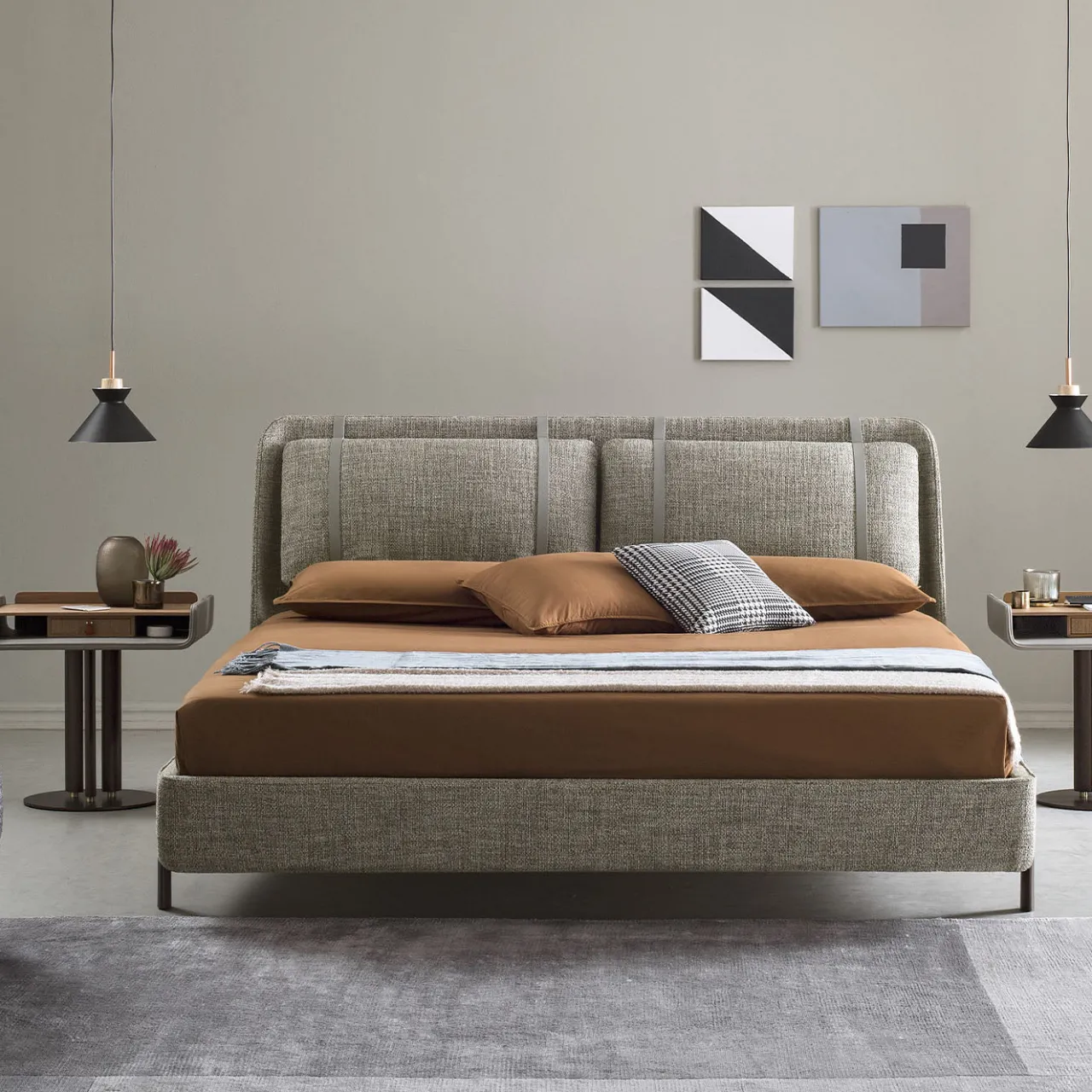 Bodema Beds<Nara King-Size Bed with Leather Straps