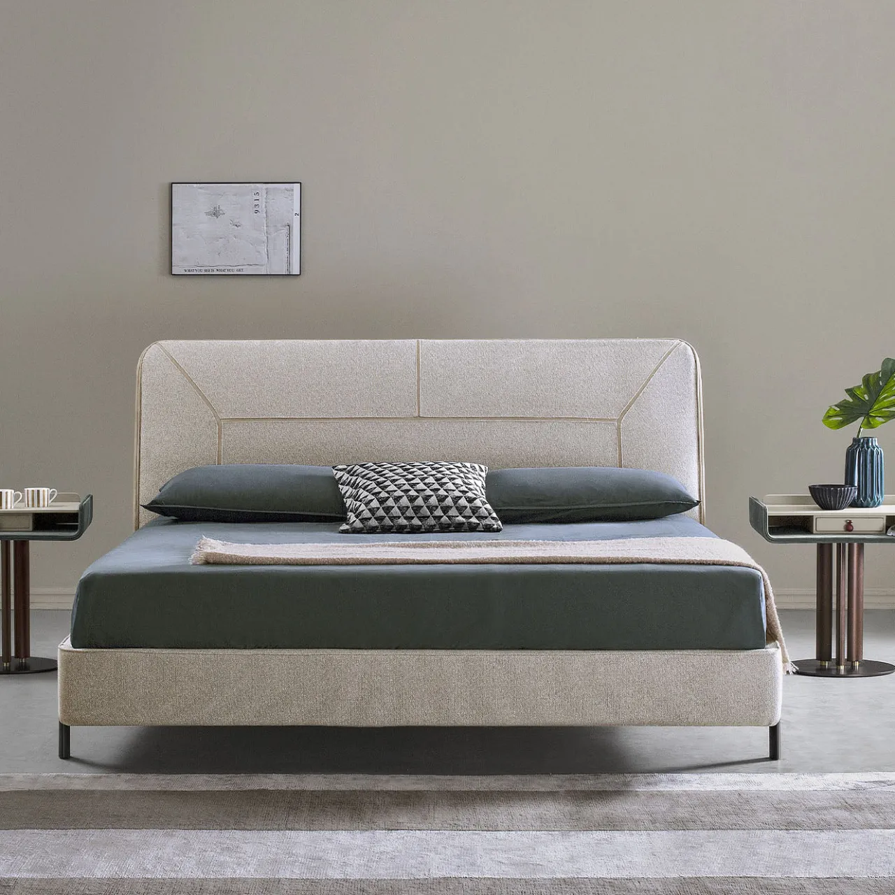 Bodema Beds<Nara King-Size Gray bed