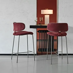Black Tie Bar Stools<Natalia Red Bar Stool