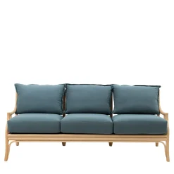 Mila Maurizi Sofas<Natalie 3-Seater Teal Rattan Sofa