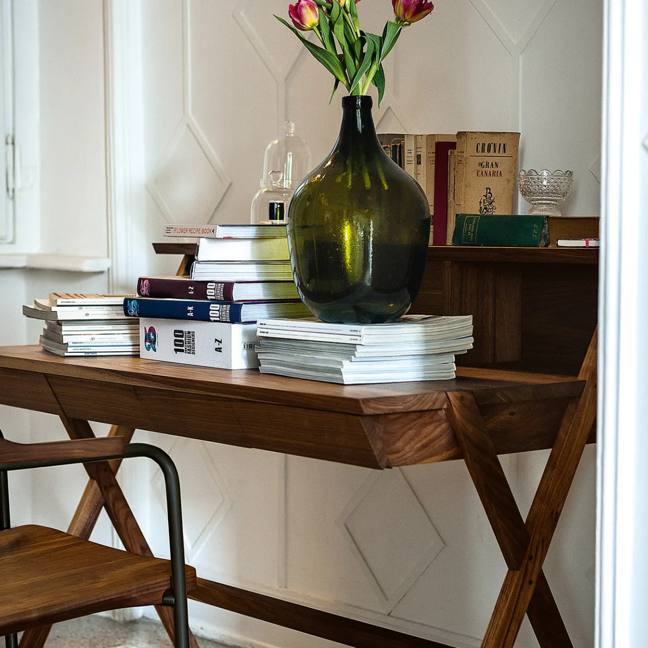 Riva 1920 Desk & Writing Tables<Navarra 4.07.1 Walnut Writing Desk by C.R. & S.