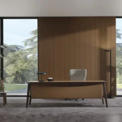Casa Covre Desk & Writing Tables<Naviglio Leather-Covered Wooden Desk