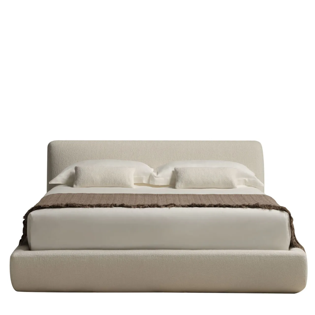 Ferri 1956 Beds<Naxos White Fabric Bed