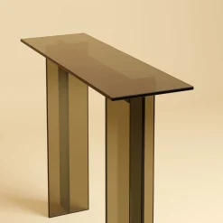 Lebanto Consoles<Naz Bronze Finish Glass Console