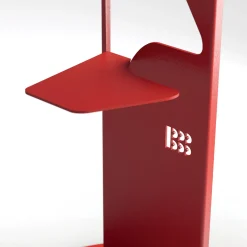 BBB Italia Bookcases<Neanderthal 9-Shelf Freestanding Red Bookcase by Franco Poli