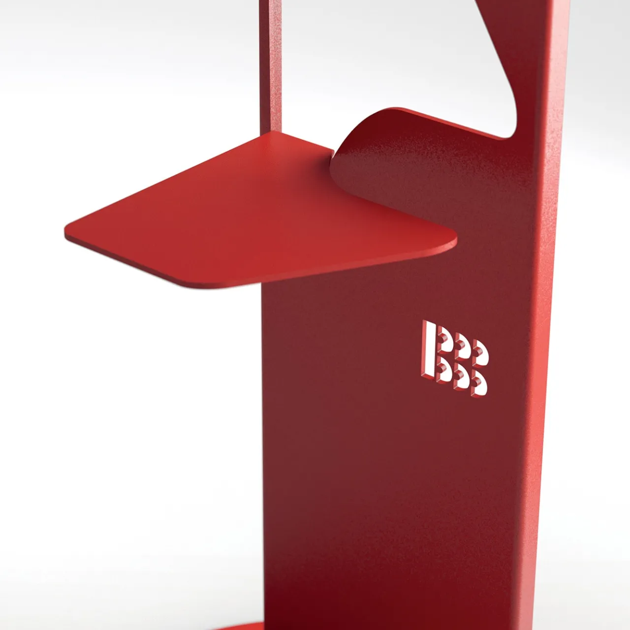 BBB Italia Bookcases<Neanderthal 9-Shelf Freestanding Red Bookcase by Franco Poli