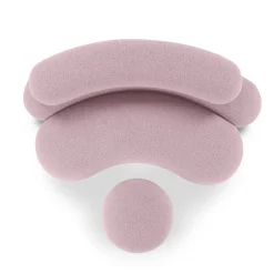 Adrenalina Sofas<Nefelibata Composition 4.1 Sofa with Pink Bouclé Pouf
