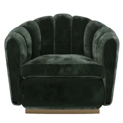 Encore Italia Armchairs<Nest Green Velvet Bronze Base Armchair