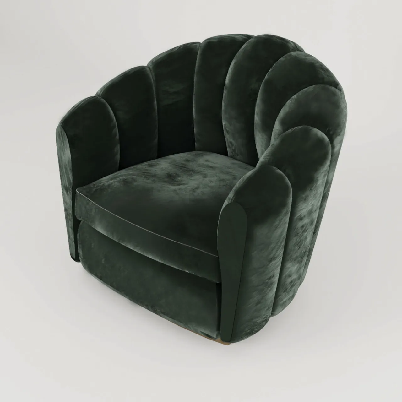 Encore Italia Armchairs<Nest Green Velvet Bronze Base Armchair