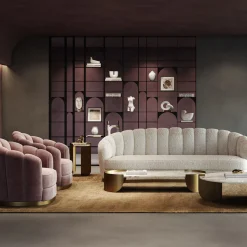 Encore Italia Sofas<Nest Medium White Bouclé Sofa