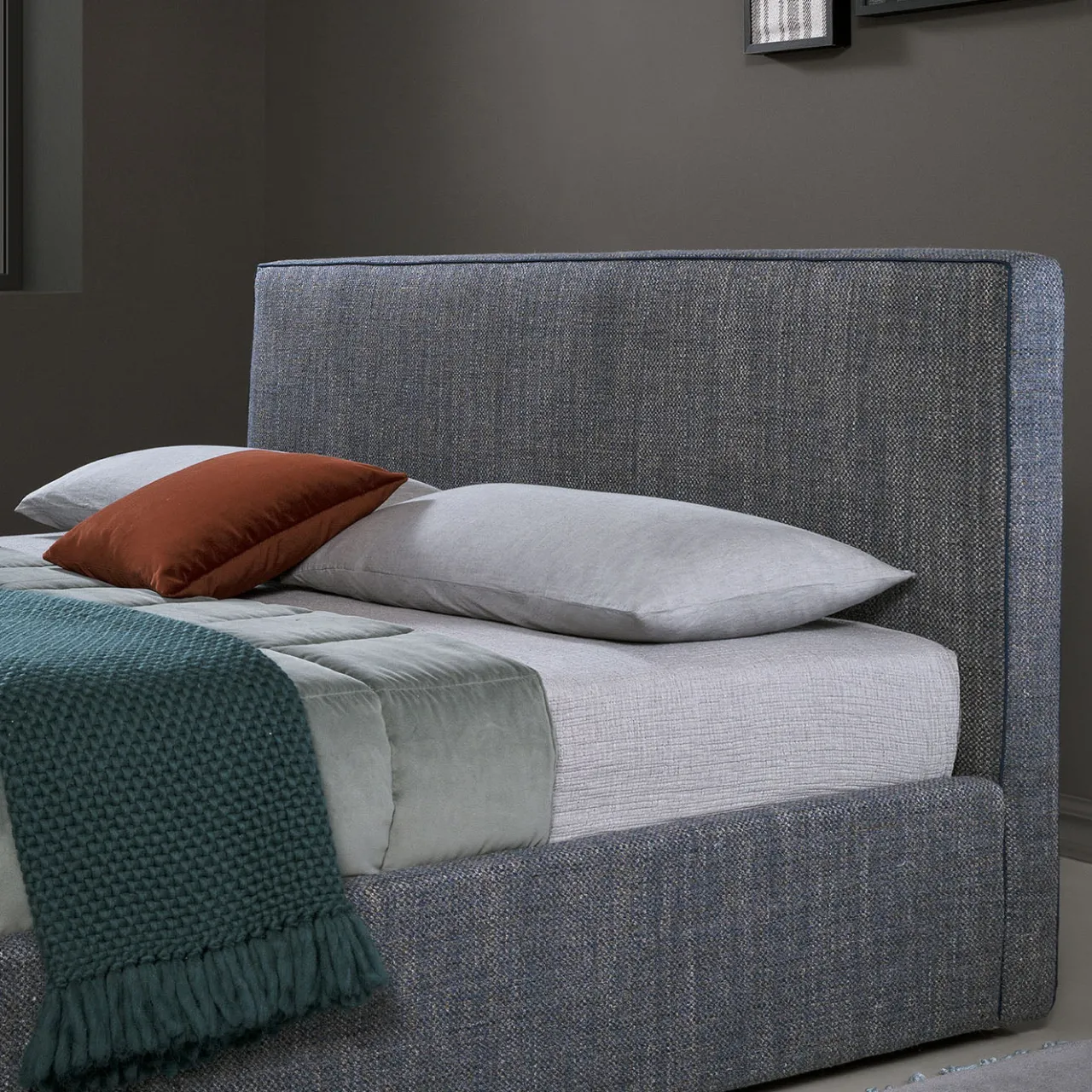 Bodema Beds<NEW ALICANTE King-Size Blue Bed