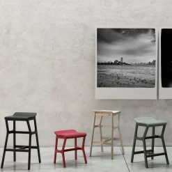 TrabA' Bar Stools<Nhino LE Medium Black Stool by Emilio Nanni