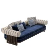 CPRN Homood Outdoor Sofas & Benches<Nikos Blue and white outdoor fixed sofa