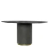 Franco Bianchini Dining Tables<Niku Asphalt-Gray Leather & Wood Dining Table