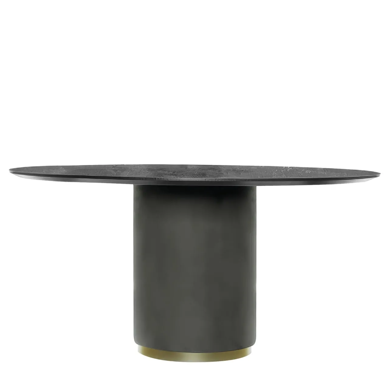Franco Bianchini Dining Tables<Niku Asphalt-Gray Leather & Wood Dining Table