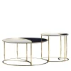 Black Tie Nesting Tables<Nilo Set of 2 Calacatta Marble & Glass NestingTables