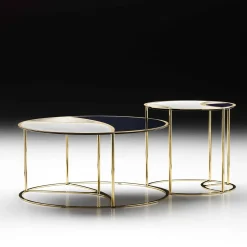 Black Tie Nesting Tables<Nilo Set of 2 Calacatta Marble & Glass NestingTables