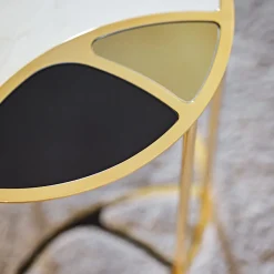 Black Tie Nesting Tables<Nilo Set of 2 Calacatta Marble & Glass NestingTables