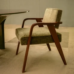 Fratelli Boffi Chairs<Nocina/C Dining Green Velvet Chair by Storagemilano