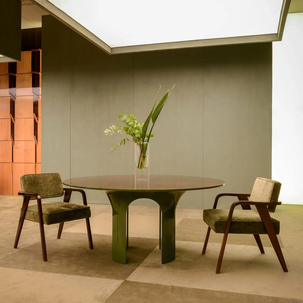 Fratelli Boffi Chairs<Nocina/C Dining Green Velvet Chair by Storagemilano